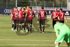 Freundschaftsspiel - Saison 2022/2023 - FC Ingolstadt 04 -  SpVgg Bayreuth - Der 2:0 Führungstreffer per Elfmeter von Jalen Hawkins (Nr.20 - FCI) - jubell - Torwart Sebastian  Kolbe (Nr.31 - SpVgg Bayreuth) - Foto: Meyer Jürgen