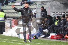 3. Liga; VfB Lübeck - FC Ingolstadt 04; Cheftrainer Michael Köllner (FCI) an der Seitenlinie, Spielerbank