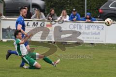 Kreisklasse - Saison 2024/25- TSV Großmehring - FC Geisenfeld - Sebastian Eisenberger blau Großmehring  - Simon Kirmaier grün Geisenfeld - Foto: Meyer Jürgen