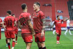 3. Liga; FC Ingolstadt 04 - Erzgebirge Aue; Tor Jubel Treffer Marcel Costly (22, FCI) Jonas Scholz (15, FCI)