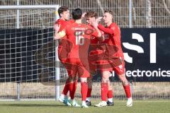 Bayernliga Nord - Saison 2023/24 - FC Ingolstadt 04 II - SpVgg Hankofen-Hailing - Wiezorrek Moritz rot FCI -  Der 2:0 Führungstreffer - jubel - Foto: Meyer Jürgen