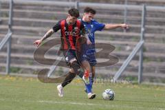 Bayernliga Nord - Saison 2024/25 - FC Ingolstadt 04 II - Würzburger FV 04 - Luka Klanac (Nr.9 - FCI U21) - Lotzgen Moritz blau Würzburg - Foto: Meyer Jürgen