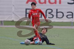 U 14 (C-Jun.) Förderliga BuLi/NLZ -  Saison 2021/2022 - FC Ingolstadt 04 - FC Bayern München - Stanko Djordjevic rot FCI - Foto: Meyer Jürgen