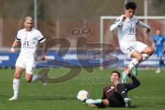 3. Liga - Saison 2023/24 - Testspiel - 1. FC Nürnberg - FC Ingolstadt 04 - Zeitler Deniz (Nr.38 - FCI) - Gürleyen Ahmet (#3 Nürnberg) - Foto: Meyer Jürgen