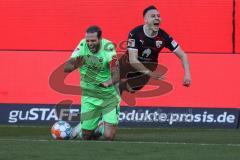 2.BL; FC Ingolstadt 04 - SV Sandhausen; Zweikampf Kampf um den Ball Dominik Franke (3 FCI) Diekmeier Dennis (18 SVS)