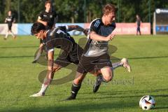 Bezirksliga - Saison 2025/26 - TSV Ober./Unterhaunstadt - VFR Garching - Oliver Günther - TSV Ober-/Unterh.stadt) - Luca Monetti schwarz Garching - Foto: Meyer Jürgen