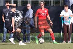 Bayernliga Süd - Saison 2022/2023 - FC Ingolstadt 04 -  TSV 1882 Landsberg - Cabrera Juan Ignacio (Nr.27 - Fc Ingolstadt 04) - Spennesberger Timo #6 Landsberg - Foto: Meyer Jürgen