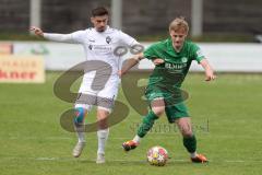 Landesliga - Saison 2024/25 - SV Manching - FC Kempten - Rainer Meisinger (Nr.8 - SV Manching) - Scarvaglieri Luca weiss Kempten  - Foto: Meyer Jürgen