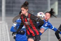 ***2. Bundesliga Frauen - Saison 2025/26 - FC Ingolstadt 04 Frauen - SV Meppen - Hagg Sarah blau Meppen  - Emma Kusch (Nr.9 - FC Ingolstadt Frauen I) - Foto: Meyer Jürgen