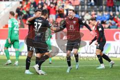 3. Liga; FC Ingolstadt 04 - 
SV Sandhausen; Tor Jubel Treffer Jannik Mause (7, FCI) Pascal Testroet (37, FCI) Marcel Costly (22, FCI) Simon Lorenz (32, FCI)