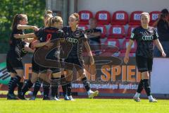 2. Frauen-Bundesliga - Saison 2021/2022 - FC Ingolstadt 04 - TSG 1899 Hoffenheim - Der 2:0 Führungstreffer durch Maier Ramona (#18 FCI) - jubel - Foto: Meyer Jürgen