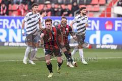 3. Liga; FC Ingolstadt 04 - SV Sandhausen; Elfmeter Tor Jubel Treffer 2:1 Sebastian Grönning (11, FCI)