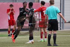 B-Junioren - Bayernliga -  Fc Ingolstadt 04 - TSG 1860 Rosenheim - Asoegwu Emmanuel FCI schwarz mit dem 1:0 Führungstreffer - jubel -  Foto: Meyer Jürgen