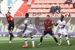 3. Liga; FC Ingolstadt 04 - VfL Osnabrück; Torchance Kopfball Nikola Stevanovic (15, FCI) Gyamfi Maxwell (4 VfL) Pascal Testroet (37, FCI) Traoré Omar Haktab (23 VfL)