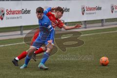 A-Junioren - Bundesliga Süd FC Ingolstadt 04 - TSG 1899 Hoffenheim - Moritz Wiezorrek (Nr.17 - FCI A-Junioren) -  Gebauer Leon blau Hoffenheim - Foto: Meyer Jürgen