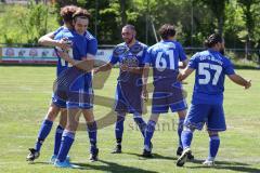 A-Klasse - FT Ingolstadt Ringsee - MBB SG Manching - Der 0:2 Führungstreffer durch Kevin Patolla blau Manching  - Foto: Jürgen Meyer