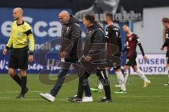 2.BL; Hansa Rostock - FC Ingolstadt 04; Cheftrainer André Schubert (FCI) und Co-Trainer Asif Saric (FCI)