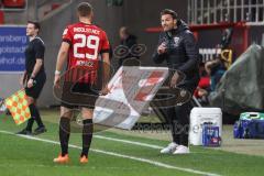 3. Liga; FC Ingolstadt 04 - Dynamo Dresden; Cheftrainer Guerino Capretti (FCI) David Kopacz (29, FCI)