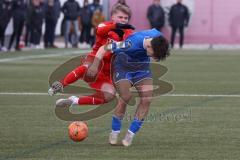 A-Junioren - Bundesliga Süd FC Ingolstadt 04 - TSG 1899 Hoffenheim - Benedikt Schwarzensteiner (Nr.18 - FCI A-Junioren) - Micheler Florian blau Hoffenheim -  Foto: Meyer Jürgen