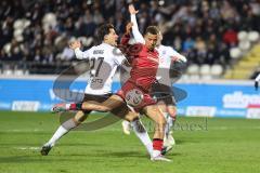 3. Liga; SSV Ulm - FC Ingolstadt 04; Torchance verpasst Marcel Costly (22, FCI) Mazagg Lukas (27 Ulm) Bazzoli Luca (18 Ulm)