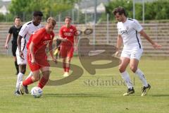 Bayernliga Nord - Saison 2023/24 - FC Ingolstadt 04 II - TSV Abtswind - Fabio Riedl (Nr.24 - FCI) - Tuda Jayson weiss Abtswind - Groß Fabio weiss #14 Abtswind - Foto: Meyer Jürgen