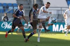 2024_1_27 - 3. Liga - Saison 2023/24 - 1. FC Saarbrücken - FC Ingolstadt 04 -  - Manuel Zeitz (Nr.8 - 1. FC Saarbrücken) - Pascal Testroet (Nr.37 - FC Ingolstadt 04) - Foto: Meyer Jürgen