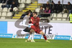3. Liga; SSV Ulm - FC Ingolstadt 04; Zweikampf Kampf um den Ball Dennis Kaygin (10, FCI) Meier Jonathan (19 Ulm)