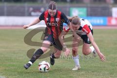 2. Bundesliga Frauen - Saison 2024/25 - FC Ingolstadt 04 Frauen - Eintracht Frankfurt II - Bauer Katharina (Nr.3 - FCI Frauen) - Schwoerer Carlotta weiss Frankfurt - Foto: Meyer Jürgen