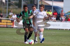 Testspiel - SpVgg Greuther Fürth - FC Ingolstadt 04 - Denis Linsmayer (Nr.23 - FCI) - Sieb Armindo (#30 Fürth) - Foto: Jürgen Meyer