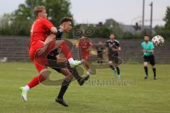 Bayernliga Süd - Saison 2022/2023 - FC Ingolstadt 04 - FC Memmingen - Benedikt Schwarzensteiner (Nr.4 - FCI II)  - Manuel Konrad schwarz Memmingen - Foto: Meyer Jürgen