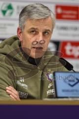 3. Liga; Erzgebirge Aue - FC Ingolstadt 04; Pressekonferenz Interview Cheftrainer Jens Härtel (Aue) Statement