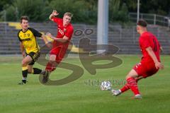 Bayernliga Süd - Saison 2021/2022 - FC Ingolstadt 04 II - SV Kirchanschöring - Willibald Fabian (#4 FCI) - Benedix Frederic (#8 FCI) - Foto: Meyer Jürgen