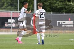 3. Liga; Testspiel; FC Ingolstadt 04 - TSV Rain/Lech, Tor Jubel Treffer Justin Butler (31, FCI) Denis Linsmayer (23, FCI)