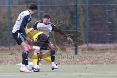 Freundschaftsspiel - Saison 2025/26 - TSV Ober./Unterhaunstadt -  TSV Neustadt  - Muris Avdic gelb Neustadt - Emre Erdogan #23 grau Oberh.stadt - Nikola Kamenjasevic grau Oberh.stadt rechts - Foto: Meyer Jürgen