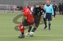 AUDI - Schanzer Amateurcup 2023 - Vorrunde - Türk SV Ingolstadt - SV 66 Pondorf - Ibrahim Sahin schwarz Türk SV - Kilian Brickl rot Pondorf #4 - Foto: Meyer Jürgen