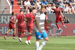 3. Liga; FC Ingolstadt 04 - FC Hansa Rostock; Tor Jubel Treffer 1:0 Dennis Kaygin (10, FCI)
