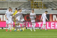 3. Liga - SC Verl - FC Ingolstadt 04 - Vor dem Spiel, Team Besprechung, Stefan Kutschke (30, FCI) Filip Bilbija (35, FCI) Dennis Eckert Ayensa (7, FCI) Dominik Franke (3 FCI) Tobias Schröck (21, FCI)