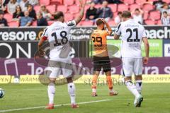 3. Liga; SV Sandhausen - FC Ingolstadt 04; David Kopacz (29, FCI) verpasst das Tor, Diekmeier Dennis (18 SVS) Göttlicher Felix (21 SVS)