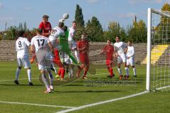 Bayernliga Süd - Saison 2021/2022 - FC Ingolstadt 04 II - TSV 1865 Dachau - Trslic Luca (#24 FCI) - Maximilian Mayer Torwart Dachau - Foto: Meyer Jürgen