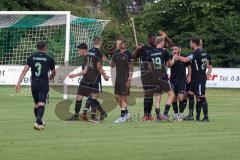 Testspiel - SV Manching - TSV Jetzendorf - Der 1:0 Führungstreffer durch Rainer Meisinger schwarz Manching - jubel  - Foto: Jürgen Meyer