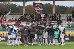 3. Liga; TSV Havelse - FC Ingolstadt 04; Spiel ist aus unentschieden 1:1 Teamansprache vor den Fans