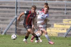 *** A-Junioren Bundesliga  - Saison 2025/26 - A-Junioren - FC Ingolstadt 04 - 1. FC Nürnberg - Breitschaft Veit rot FCI - Klos David weiss Nürnberg - Foto: Meyer Jürgen