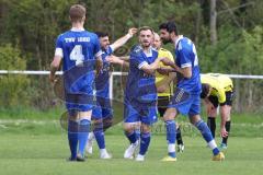 Kreisliga - Saison 2022/2023 - TSV Oberhaunstadt - FC Hitzhofen - Der 1:0 Führungstreffer durch Nick Wagner blau Oberh.stadt - jubel - Foto: Meyer Jürgen