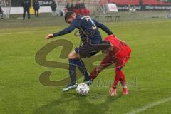 Bayernliga Süd - Saison 2021/2022 - FC Ingolstadt 04 II - TSV 1860 München II - Senger Michael (#21 FCI) - Gresler Maxim #3 blau München - Foto: Meyer Jürgen