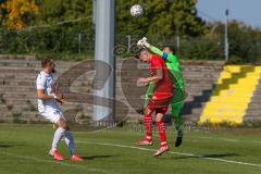 Bayernliga Süd - Saison 2021/2022 - FC Ingolstadt 04 II - TSV 1865 Dachau - Gashi Egson (#7 FCI) - Maximilian Mayer Torwart Dachau - Foto: Meyer Jürgen