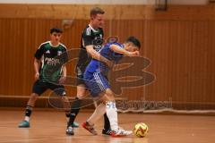 Hallenturnier Gaimersheim - Saison 2025/26 - TSV Gaimersheim - DJK Ingolstadt - Simon Bellinghausen schwarz Gaimersheim - Ivo Karlovic blau DJK - Foto: Meyer Jürgen