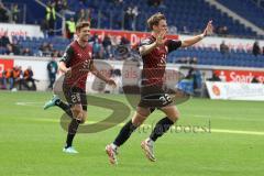 2023_11_11 - 3. Liga - Saison 2023/24 - MSV Duisburg - FC Ingolstadt 04 - Der 0:2 Führungstreffer durch Lukas Fröde (Nr.34 - FCI) - jubel - Simon  Lorenz (Nr.32 - FCI) - Paul Herbert (Nr.28 - FCI) - XXXXX - Foto: Meyer Jürgen
