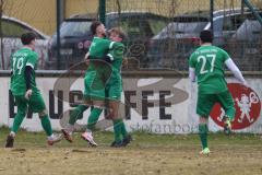 Bezirksliga - Saison 2024/25 - FC Gerolfing - FC Fatih Ingolstadt - Der 1:0 Führungstreffer durch Lukas Achhammer (Nr.9 - FC Gerolfing) - jubel  - XXXXX - Foto: Meyer Jürgen