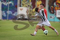 Bayernliga Nord - Saison 2026/27 - FC Ingolstadt 04 II - ASV Cham - Timo Hengmith (Nr.10 - FCI II) - Simon Haimerl rot Cham - Foto: Meyer Jürgen