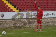 Bayernliga Süd - Saison 2021/2022 - FC Ingolstadt 04 II - TSV 1860 München II - Senger Michael (#21 FCI) beim Eckball - Foto: Meyer Jürgen